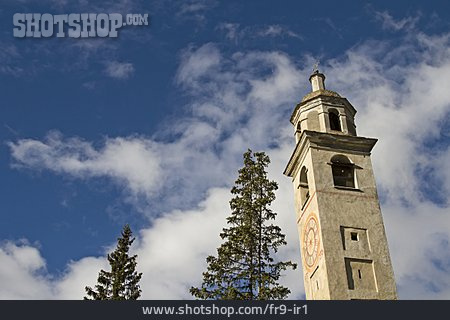 
                Kirche, Kirchturm, St. Moritz, Mauritiuskirche                   