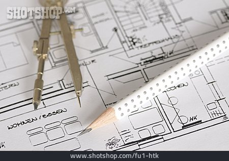 
                Grundriss, Bauzeichnung, Technische Zeichnung                   
