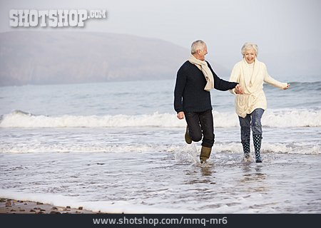 
                Senior, Paar, Meer, Spaziergang                   