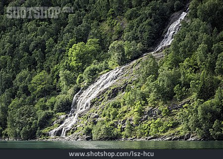 
                Wasserfall, Fjord, Geirangerfjord                   