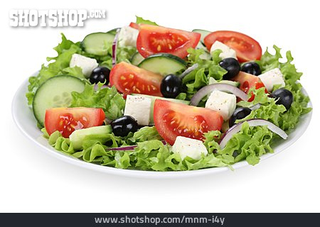 
                Salat, Griechischer Salat, Salatteller                   