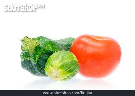 
                Tomate, Zucchini, Rosenkohl                   