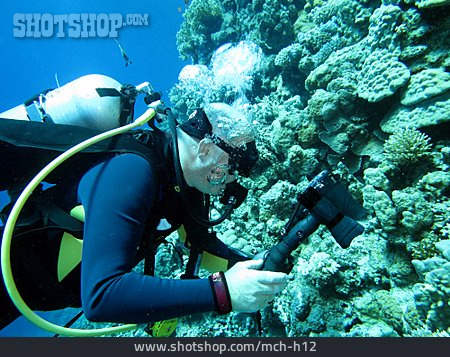
                Korallenriff, Taucher, Tauchen, Unterwasserfotografie                   