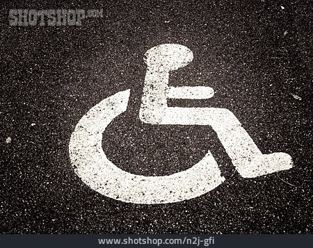 
                Piktogramm, Behindertenparkplatz                   