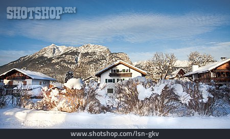 
                Verschneit, Häuser, Garmisch-partenkirchen                   