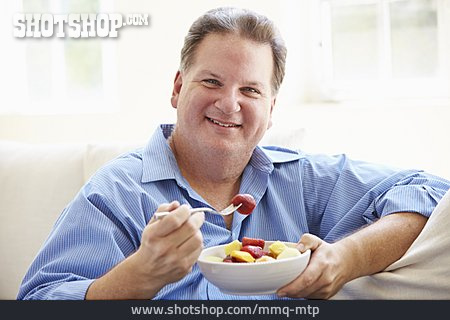 
                Mann, Diät, übergewicht, Obstdiät                   