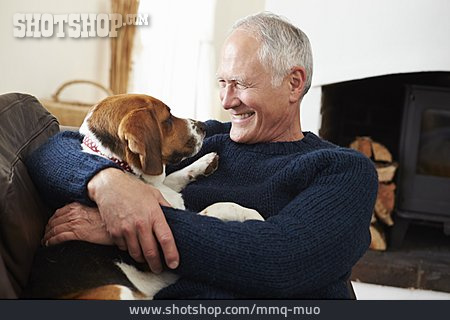 
                Senior, Häusliches Leben, Hund                   