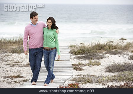 
                Beach Walking, Couple                   