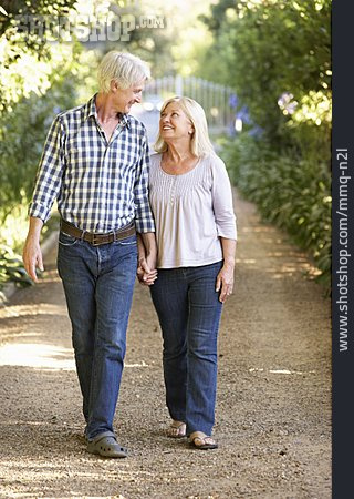 
                Stroll, Older Couple                   