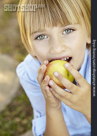 
                Girl, Healthy Diet, Apple                   