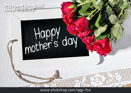 
                Blumenstrauß, Muttertag, Tafel                   
