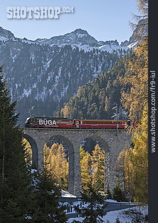 
                Eisenbahn, Viadukt, Albulabahn                   