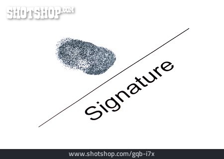 
                Fingerabdruck, Unterschrift, Identifizierung                   