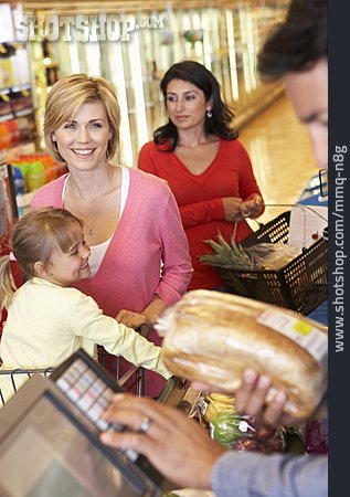 
                Mutter, Einkaufen, Kasse, Supermarkt                   
