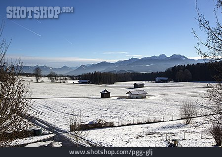 
                Winterlandschaft, Bayern, Hochalpen                   