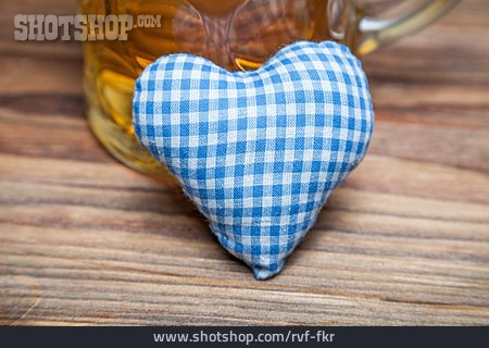 
                Heart, Bavarian, Textile Heart                   