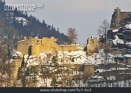 
                Winter, Burgruine, Burg Oybin                   