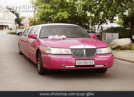 
                Stretch Limousine, Just Married, Wedding Car                   