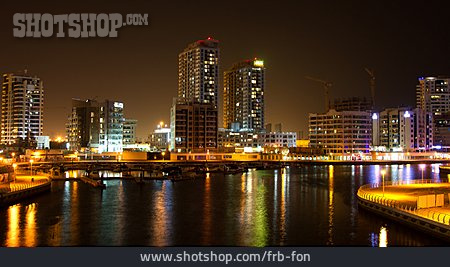 
                Skyline, Abendstimmung, Dubai                   