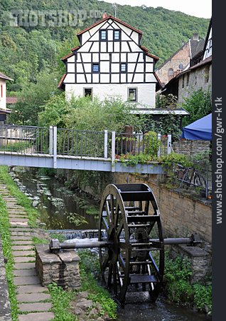 
                Wasserrad, Wassermühle, Meisenheim                   