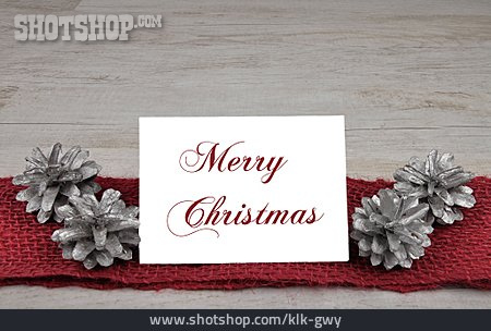 
                Tischkarte, Weihnachtskarte, Merry Christmas                   
