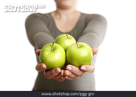 
                Gesunde Ernährung, Apfel, Anbieten                   