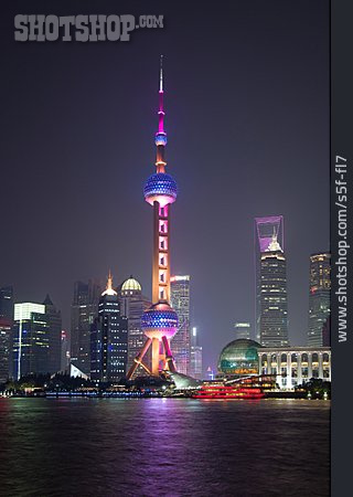 
                Wolkenkratzer, Shanghai, Oriental Pearl Tower                   