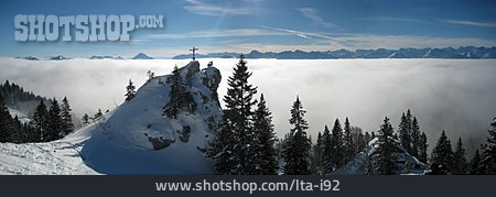 
                Alpen, Panorama, Hochnebel, Brauneck                   