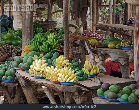 
                Exotisch, Früchte, Marktstand                   