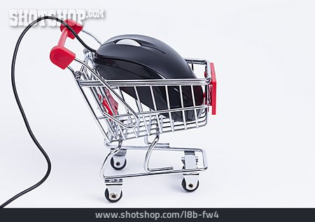 
                Maus, Warenkorb, Einkaufswagen, Onlineshopping                   