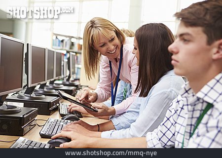
                Explaining, Schoolgirl, Lecturer, Computer Course                   
