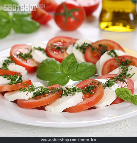 
                Salat, Tomate-mozzarella, Caprese                   