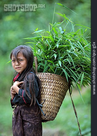 
                Mädchen, Ländlich, Laos                   