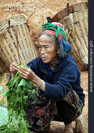 
                Seniorin, Landwirtschaft, Laos                   