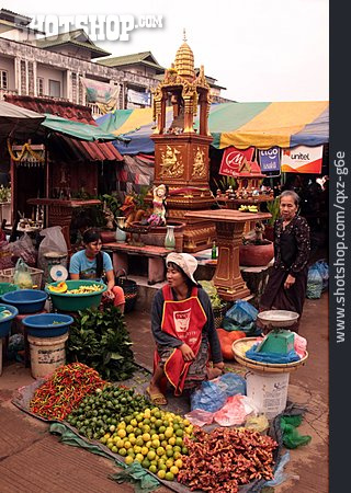 
                Markt, Laos, Vientiane                   