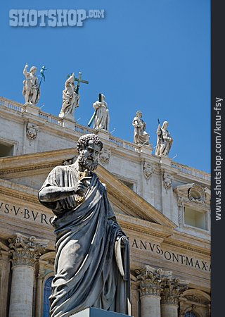 
                Vatikan, Heiligenstatue, Petrus                   