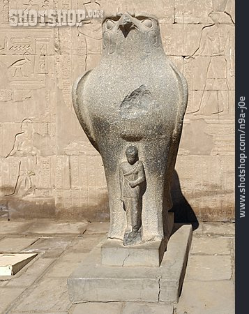 
                Statue, Horus, Tempel Von Edfu                   