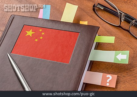 
                Kalender, China, Terminkalender, Nationalflagge                   