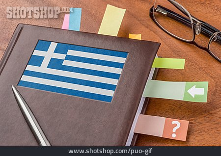 
                Kalender, Griechenland, Terminkalender, Nationalflagge                   