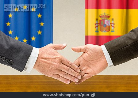 
                Zusammenarbeit, Spanien, Europäische Union, Vereinbarung                   