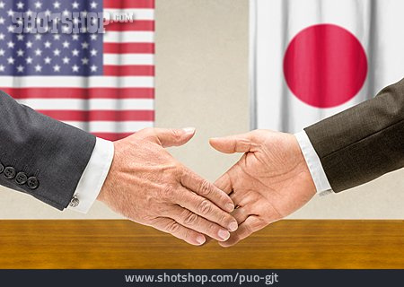 
                Zusammenarbeit, Usa, Japan, Vereinbarung                   