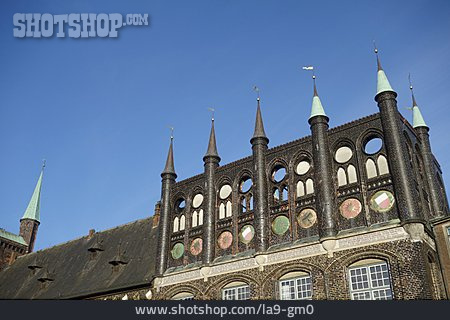 
                Lübeck, Backsteingotik, Lübecker Rathaus                   