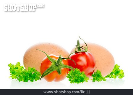 
                Hühnerei, Tomaten                   