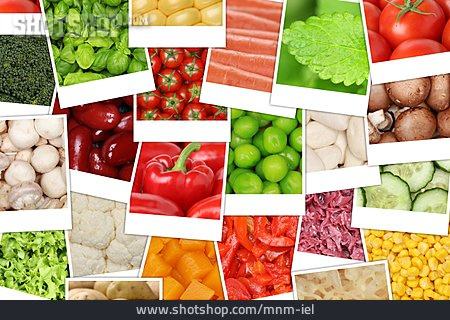 
                Gesunde Ernährung, Gemüse, Rohkost, Fotocollage                   