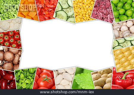 
                Textfreiraum, Gesunde Ernährung, Gemüse, Fotocollage                   