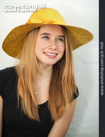 
                Girl, Teenager, Sun Hat                   