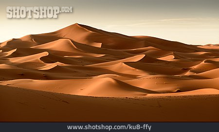 
                Wüste, Sahara, Abendsonne                   