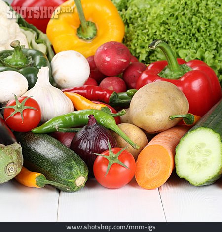 
                Gesunde Ernährung, Gemüse, Vielfalt                   