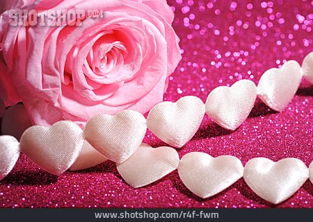 
                Rose, Dekoration, Valentinstag, Herzen                   