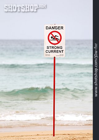 
                Warnschild, Piktogramm, Schwimmverbot                   